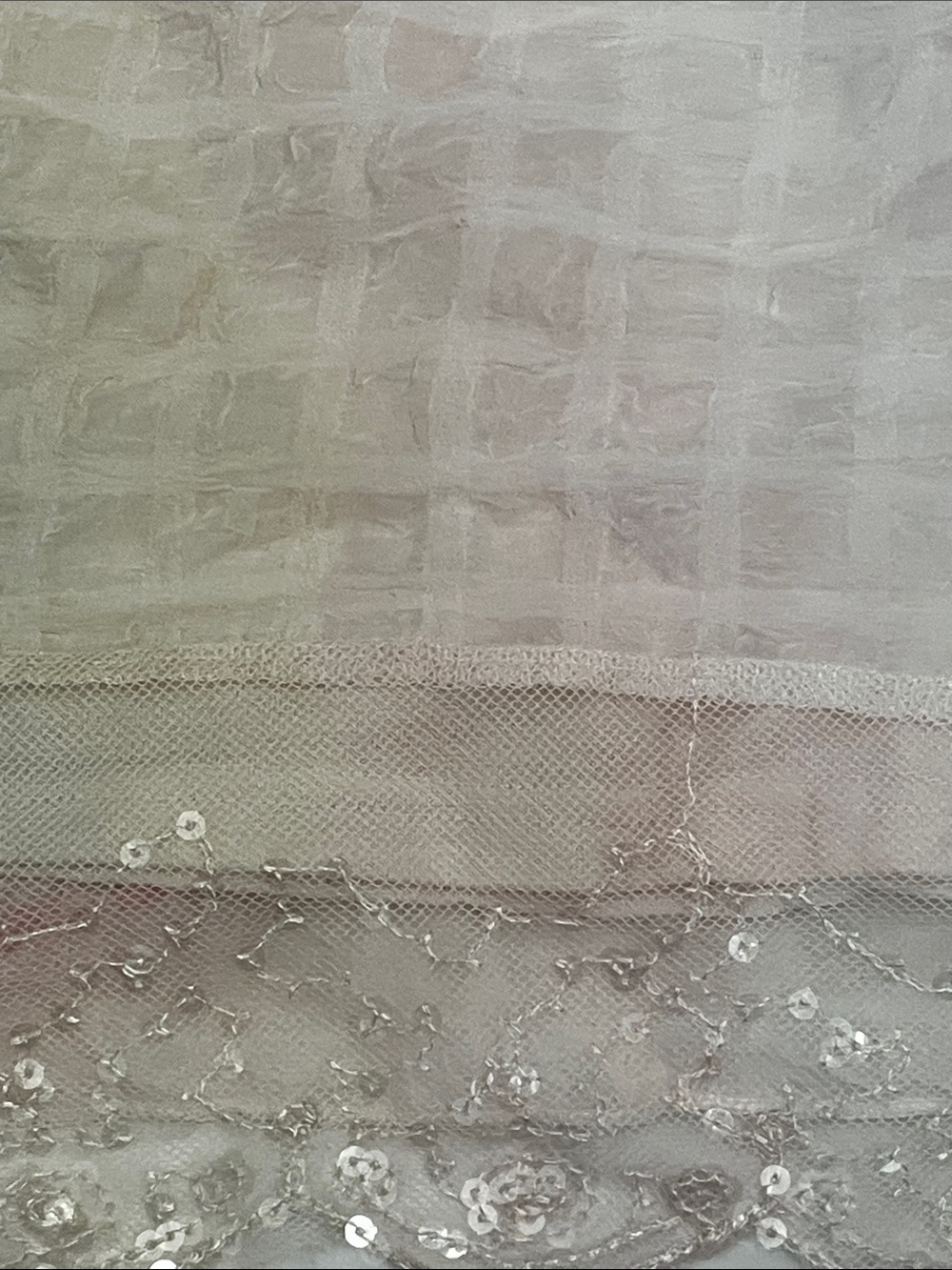 The Pyramid Collection White Sheer Textured Tank - Picture 5 of 5